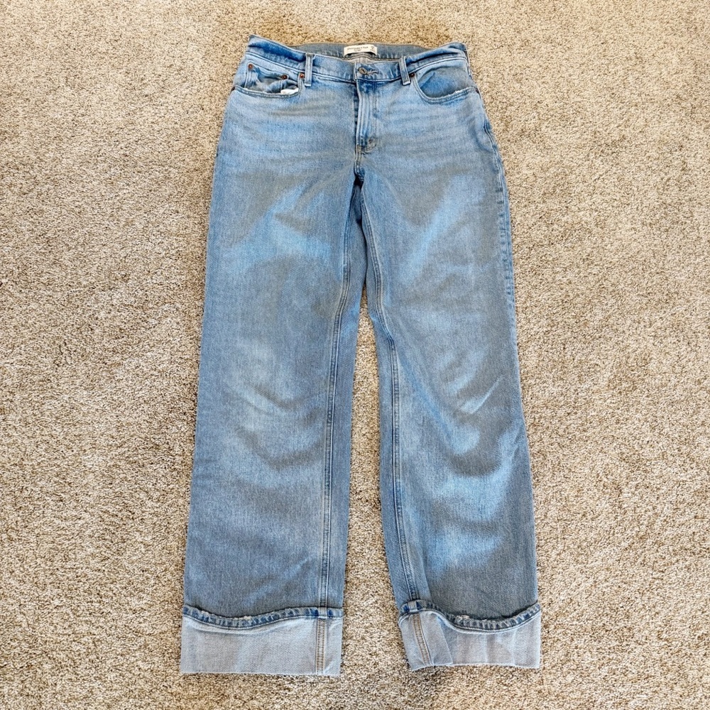 NWT Abercrombie and Fitch Low Rise Baggy Jean in Black Size 29/8 - Picture 7 of 15